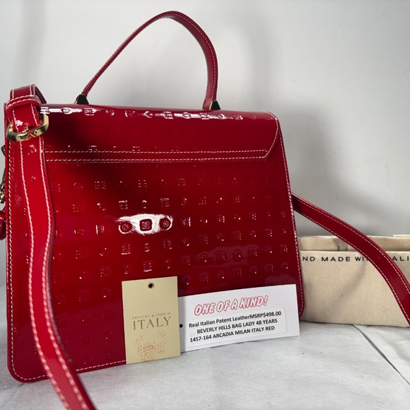 ARCADIA MILAN ITALY-NWT $498.00 -   NOW $395.00 -   REAL ITALIAN PATENT LEATHER - Picture 12 of 16